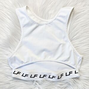 LF White Crop Top